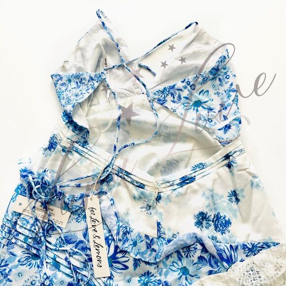 FOR LOVE & LEMONS Rosalyn Maxi Dress in Blue (size S) NWT - Picture 8 of 10